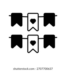 Garland icon with white background vector stock illustration