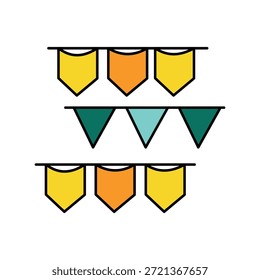 Ícone de Garland com fundo branco vetor ilustração stock
