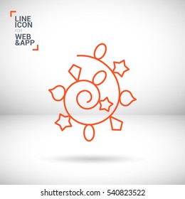 garland isolated minimal icon. garland graph line vector icon for websites and mobile minimalistic flat design. 