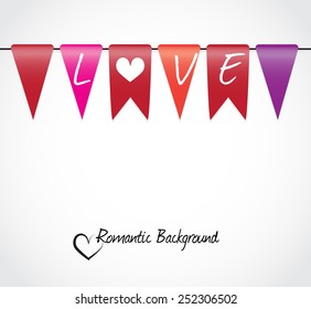 Garland isolated on white background. Vector illustration.