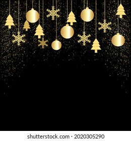 Garland lamp. Happy new year concept. Festive banner design. Holiday greeting. Stock image.