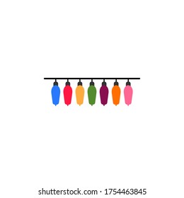 garland lights vector design template illustration