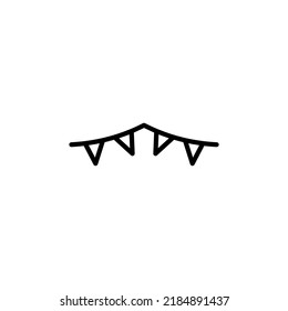 Diseño vectorial de icono de línea Garland