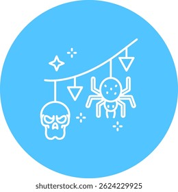 Diseño de ícono de Vector de línea Garland
