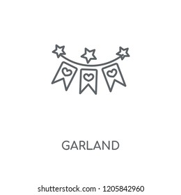 Garland linear icon. Garland concept stroke symbol design. Thin graphic elements vector illustration, outline pattern on a white background, eps 10.