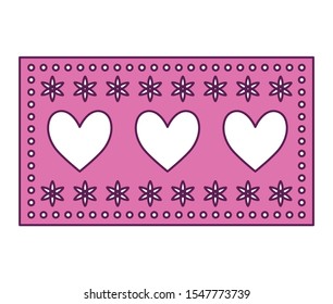 garland mexican traditional isolated icon vector illustration design