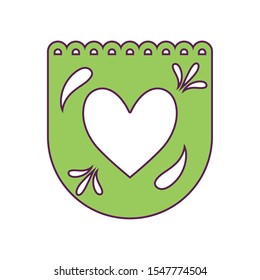 garland mexican traditional isolated icon vector illustration design