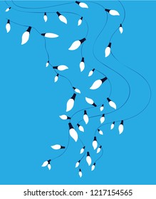  garland on a blue background