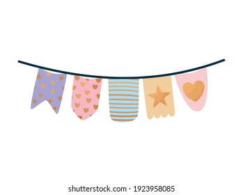 garland on a white background vector illustration design