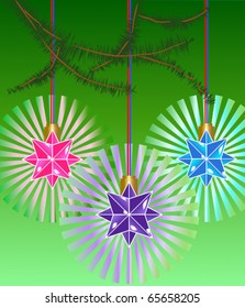 Garland from shone small lamps, a vector