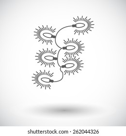 Garland. Single flat icon on white background. Vector illustration.