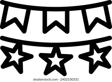 Garland single vector line icon 