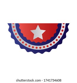 garland with star degraded style vector illustration design