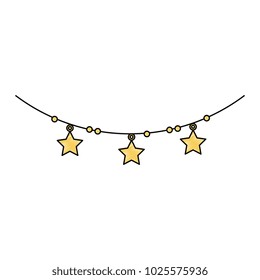 garland with stars hanging