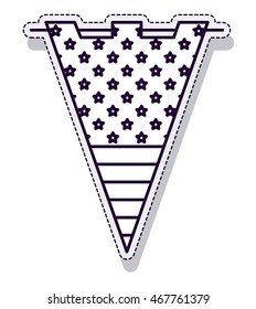 garland triangle party indpendence day vector illustration design