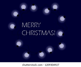 Garland vector design. Christmas card