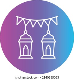 Icono del vector Garland. Se puede usar para imprimir, móviles y aplicaciones web.