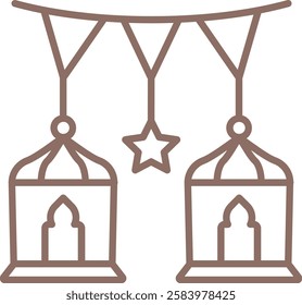 Garland vector icon. Can be used for printing, mobile and web applications.