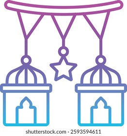Garland vector icon. Can be used for printing, mobile and web applications.