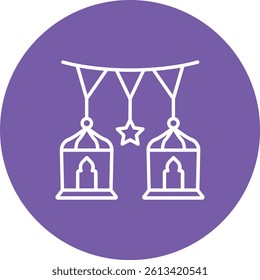 Garland vector icon. Can be used for printing, mobile and web applications.