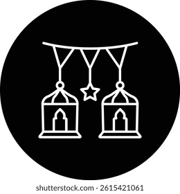 Garland vector icon. Can be used for printing, mobile and web applications.