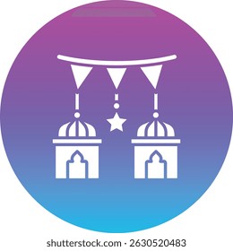 Garland-Vektorsymbol. Kann für Druck-, Mobil- und Web-Anwendungen verwendet werden.