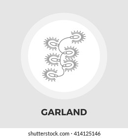 Garland vector icon isolated on the white background.