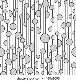 Garlands. Abstract seamless pattern with rounds and lines. Can be used for wallpaper, pattern fills, web page background, surface textures.
