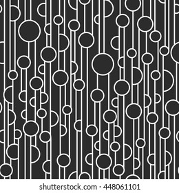 Garlands, Abstract seamless pattern with rounds and lines. Can be used for wallpaper, pattern fills, web page background, surface textures.