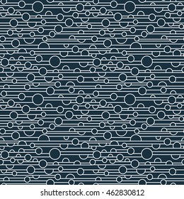 Garlands. Abstract seamless pattern with rounds and lines. Can be used for wallpaper, pattern fills, web page background, surface textures.