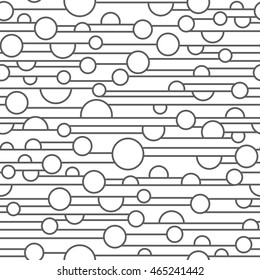 Garlands. Abstract seamless pattern with rounds and lines. Can be used for wallpaper, pattern fills, web page background, surface textures.