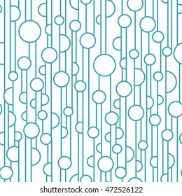 Garlands. Abstract seamless pattern with rounds and lines. Can be used for wallpaper, pattern fills, web page background, surface textures.