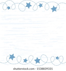 Garlands with asterisks hand drawn design with copy space for your text.