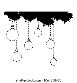 garlands and balls christmas decoration