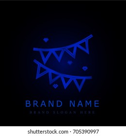 Garlands blue chromium metallic logo