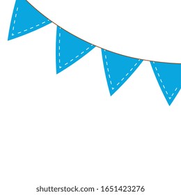 garlands blue hanging decoration isolated icon vector illustration design