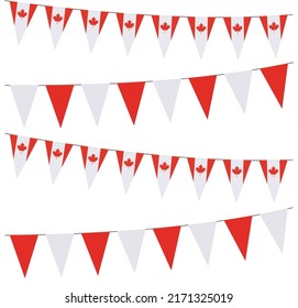 Garlands of Canada on a white background