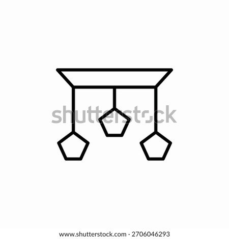 garlands ceiling icon sign vector