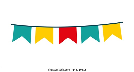 garlands circus isolated icon design