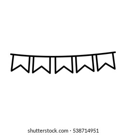 garlands circus isolated icon vector illustration design