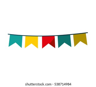 garlands circus isolated icon vector illustration design