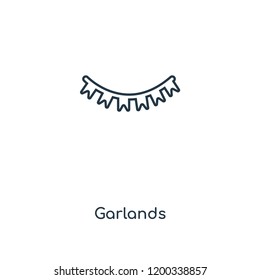 Garlands concept line icon. Linear Garlands concept outline symbol design. This simple element illustration can be used for web and mobile UI/UX.