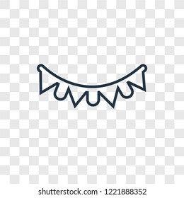 Garlands concept vector linear icon isolated on transparent background, Garlands concept transparency concept in outline style