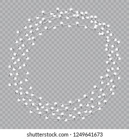 Garlands. Decorations lights effects. Vector illustration for design