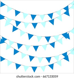 Garlands of flags for Oktobefest