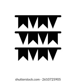 Garlands Glyph Icon. Garlands Icon