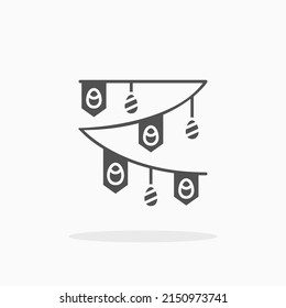 Garlands glyph icon. Can be used for digital product, presentation, print design and more.