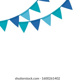 garlands hanging decoration isolated icon vector illustration design