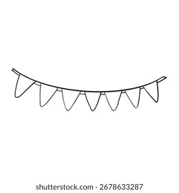 garlands of hanging lights, vector illustration