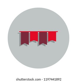 Garlands icon in badge style. One of web collection icon can be used for UI, UX